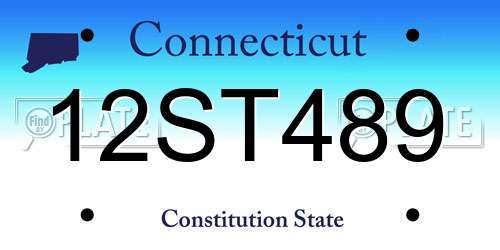 12ST489 Connecticut License Plate