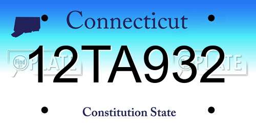 12TA932 Connecticut License Plate