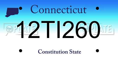 12TI260 Connecticut License Plate