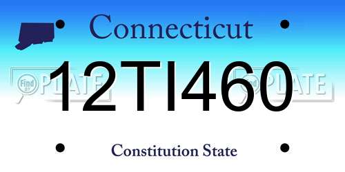 12TI460 Connecticut License Plate