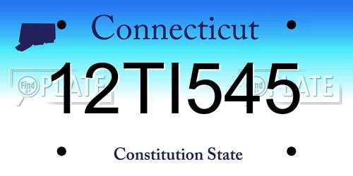 12TI545 Connecticut License Plate