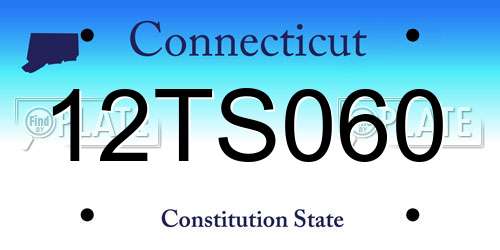 12TS060 Connecticut License Plate