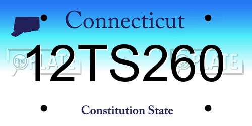 12TS260 Connecticut License Plate