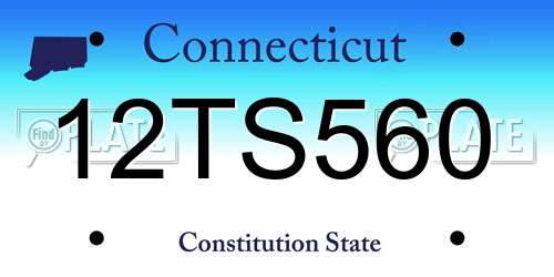 12TS560 Connecticut License Plate