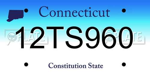 12TS960 Connecticut License Plate