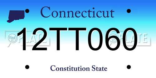 12TT060 Connecticut License Plate