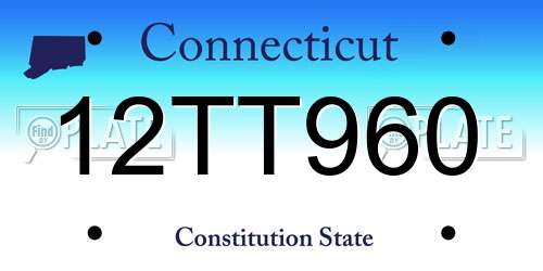 12TT960 Connecticut License Plate
