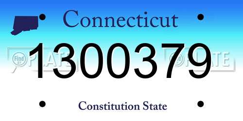 1300379 Connecticut License Plate
