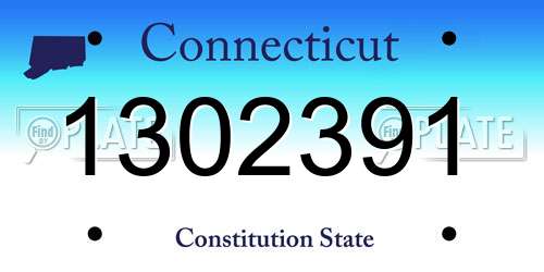 1302391 Connecticut License Plate