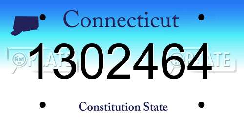 1302464 Connecticut License Plate