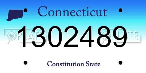 1302489 Connecticut License Plate
