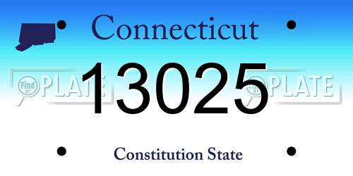 13025 Connecticut License Plate