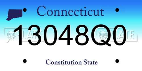 13048Q0 Connecticut License Plate