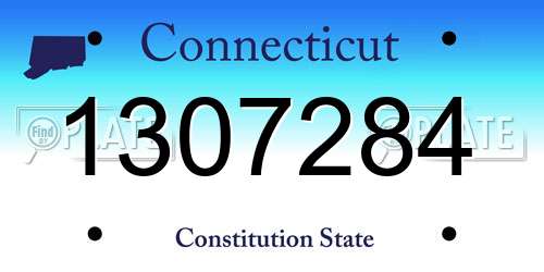 1307284 Connecticut License Plate