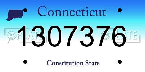 1307376 Connecticut License Plate