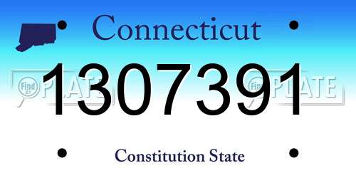 1307391 Connecticut License Plate