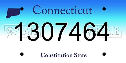 1307464 Connecticut License Plate