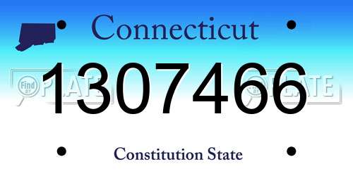 1307466 Connecticut License Plate