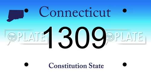 1309 Connecticut License Plate
