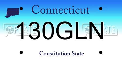 130GLN Connecticut License Plate