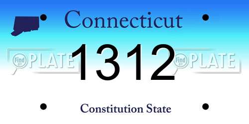 1312 Connecticut License Plate