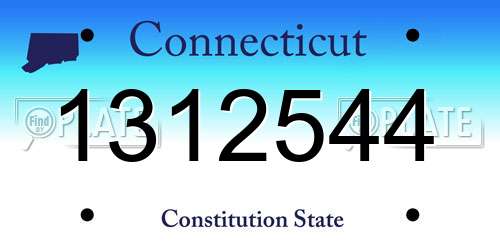 1312544 Connecticut License Plate