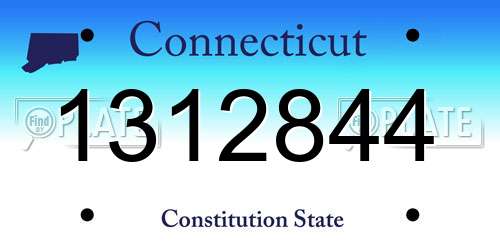 1312844 Connecticut License Plate
