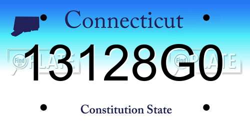 13128G0 Connecticut License Plate