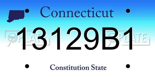 13129B1 Connecticut License Plate