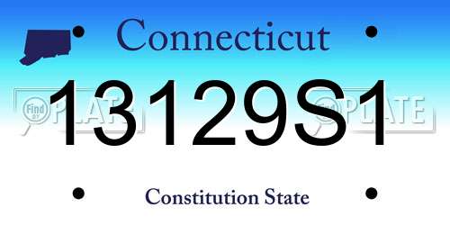 13129S1 Connecticut License Plate
