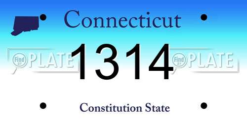 1314 Connecticut License Plate