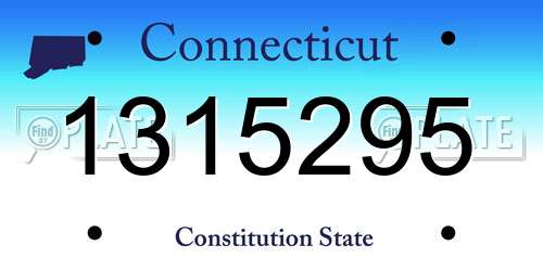 1315295 Connecticut License Plate