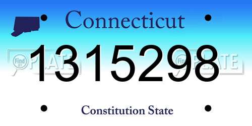 1315298 Connecticut License Plate