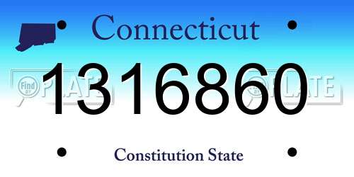 1316860 Connecticut License Plate