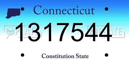 1317544 Connecticut License Plate