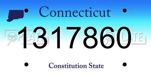 1317860 Connecticut License Plate