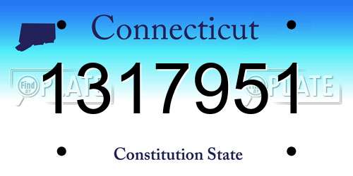 1317951 Connecticut License Plate