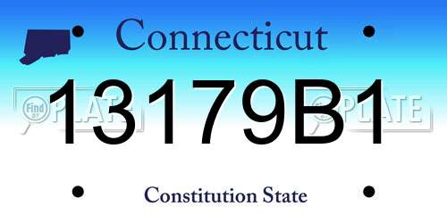 13179B1 Connecticut License Plate