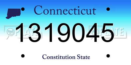 1319045 Connecticut License Plate