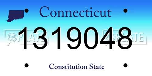 1319048 Connecticut License Plate