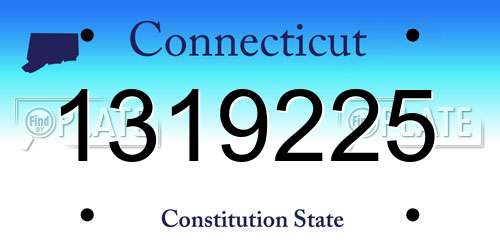 1319225 Connecticut License Plate