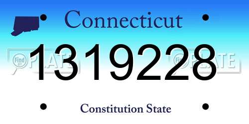 1319228 Connecticut License Plate