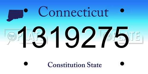1319275 Connecticut License Plate
