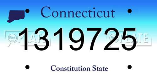 1319725 Connecticut License Plate
