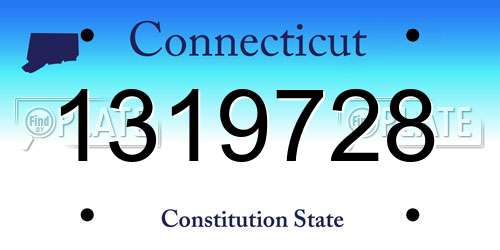 1319728 Connecticut License Plate