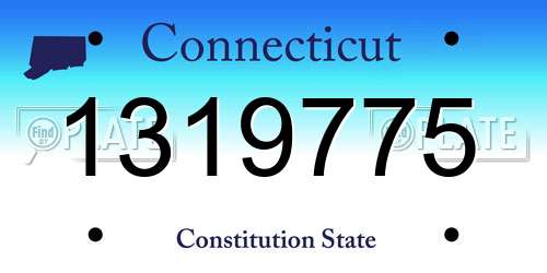 1319775 Connecticut License Plate