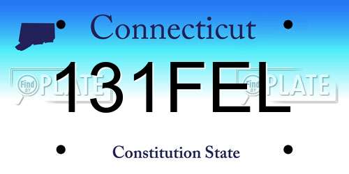 131FEL Connecticut License Plate