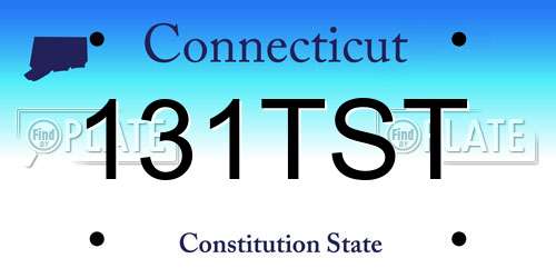 131TST Connecticut License Plate