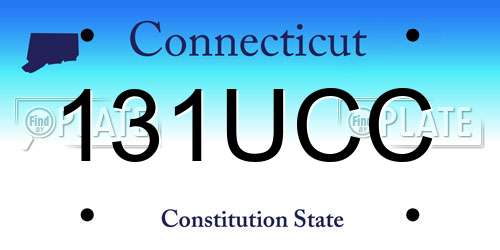 131UCC Connecticut License Plate