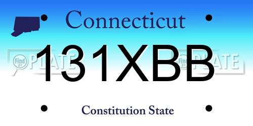 131XBB Connecticut License Plate